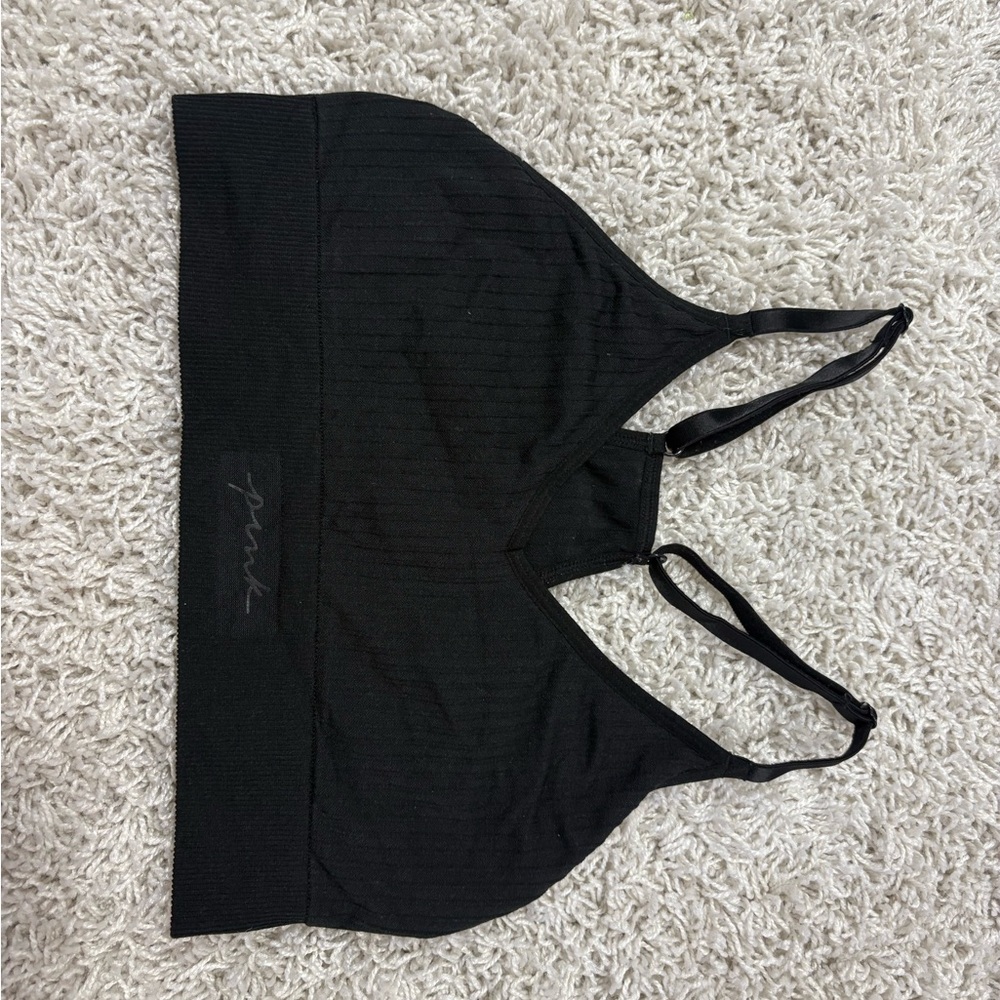 PINK Victoria's Secret Black Sports Bra